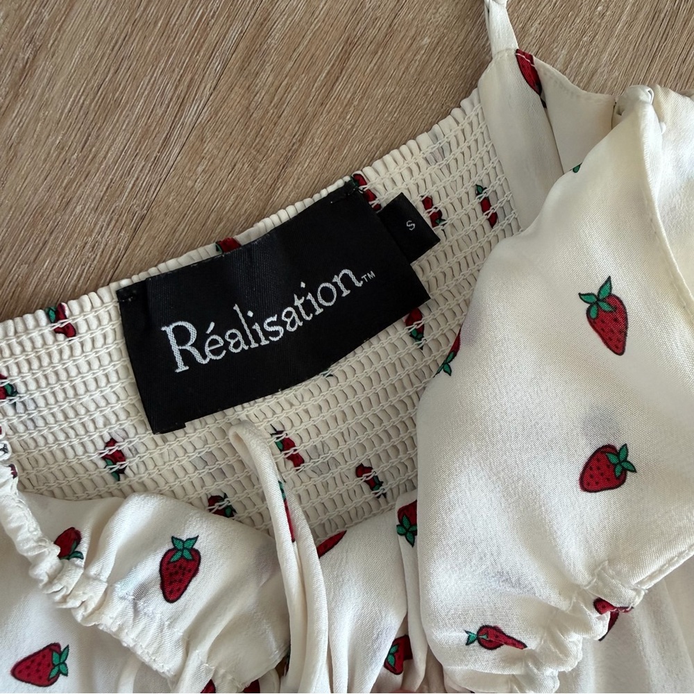 Realisation Par White Maxi Dress with Red Dot Print - Picture 3 of 5